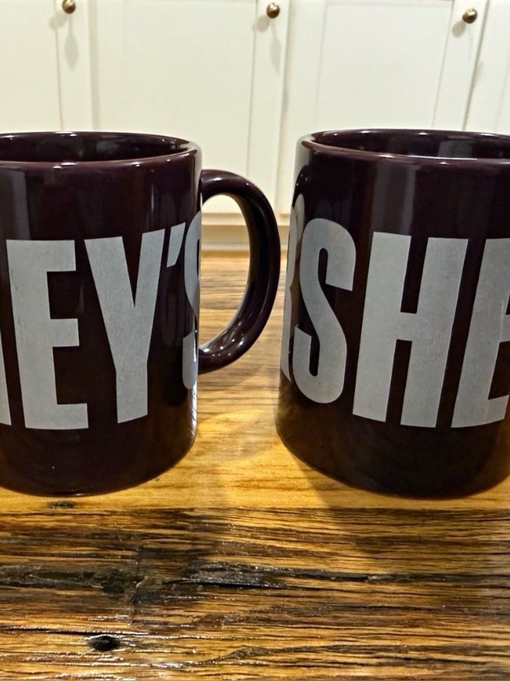 Hershey’s Since 1894 Advertising Coffee Mugs Set of 2 Brown & White
